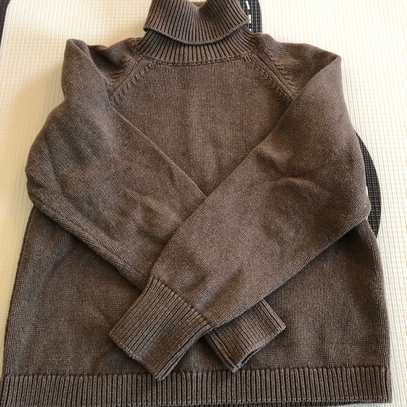 KOTN Brown Ribbed Turtleneck Sweater - Picture 2 of 3
